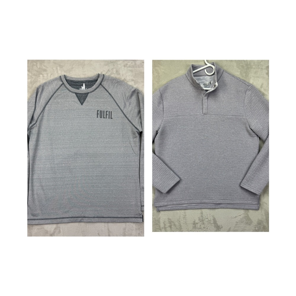 Johnnie-O Pullover Lot Mens Medium Benjy Henley &‎ Krew Performance Heather Golf